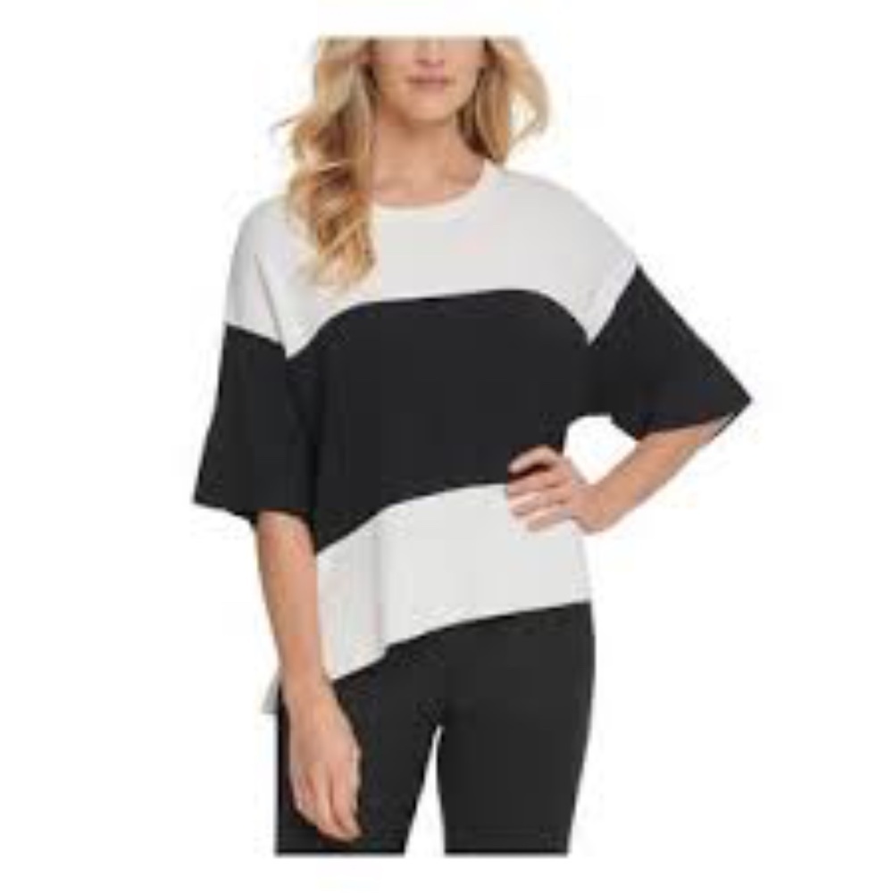 DKNY Color-Block Top - Picture 2 of 11